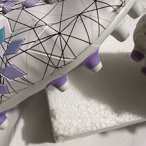 Brand name is shine on sparkle girls, soccer shoes, size 2